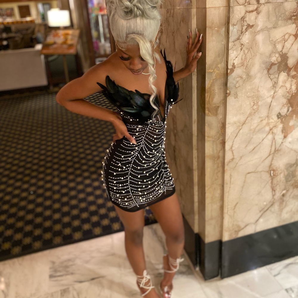 black birthday dress. size medium